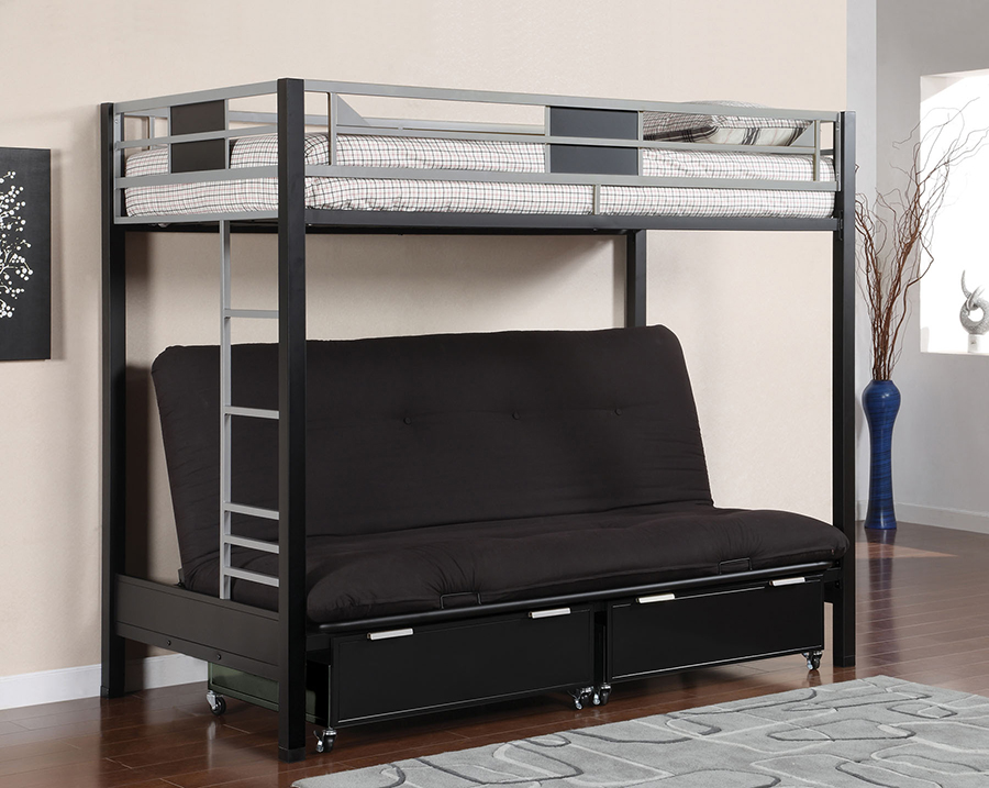 Clifton Twin Loft Bed Futon Base With 6, 6 Twin Mattress For Bunk Bed