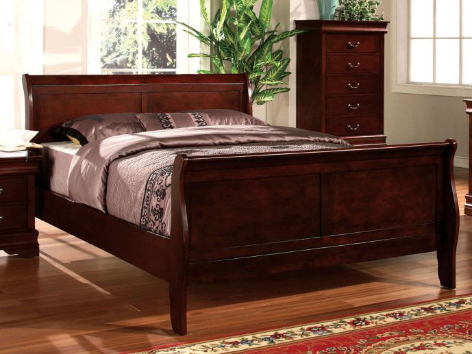 Louis Philippe II Cherry Queen Sleigh Bed - Shop for Affordable Home Furniture, Decor, Outdoors ...