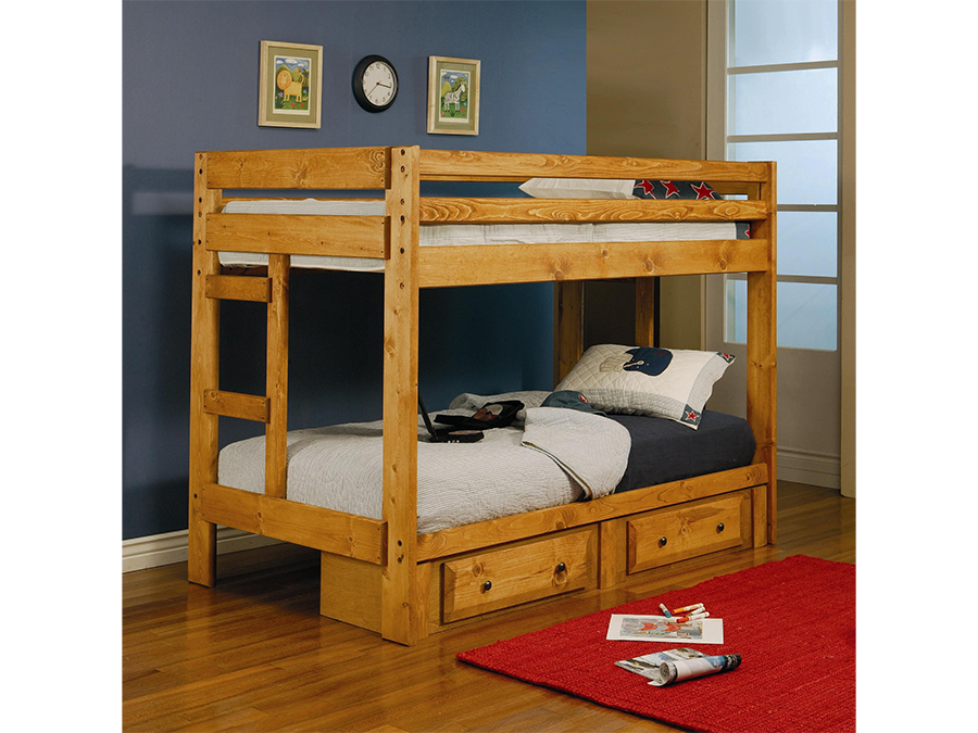 under bunk bed storage