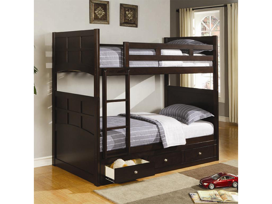 Twin Bunk Bed With Under Storage, Bunk Beds With Storage Space