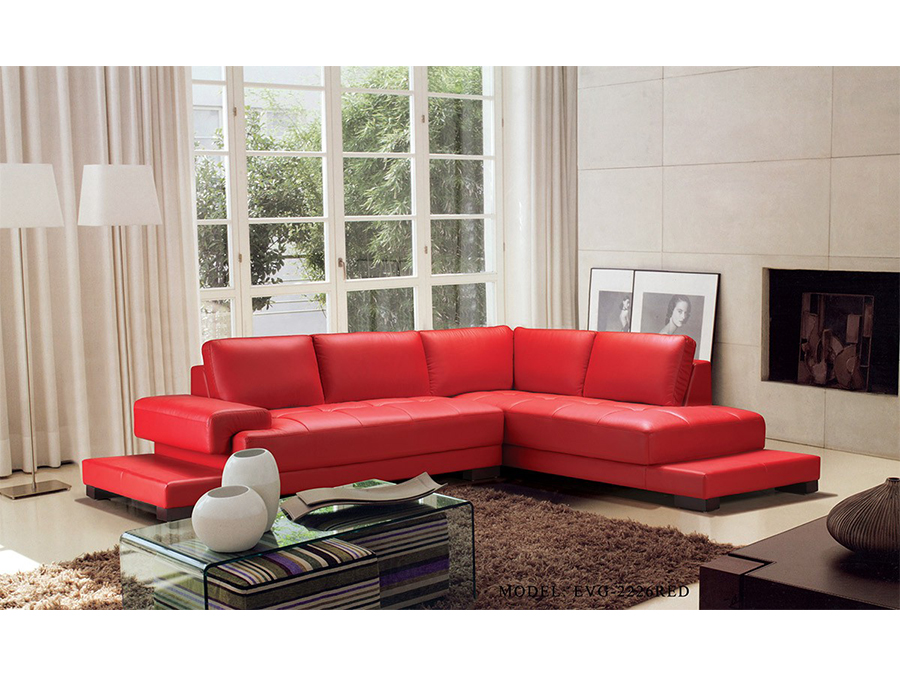 Red Leather Sectional Sofa For, Red Leather Sectional With Chaise