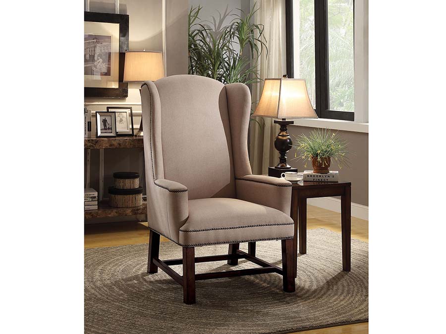 Wells Beige Fabric Accent Chair - Shop for Affordable Home Furniture