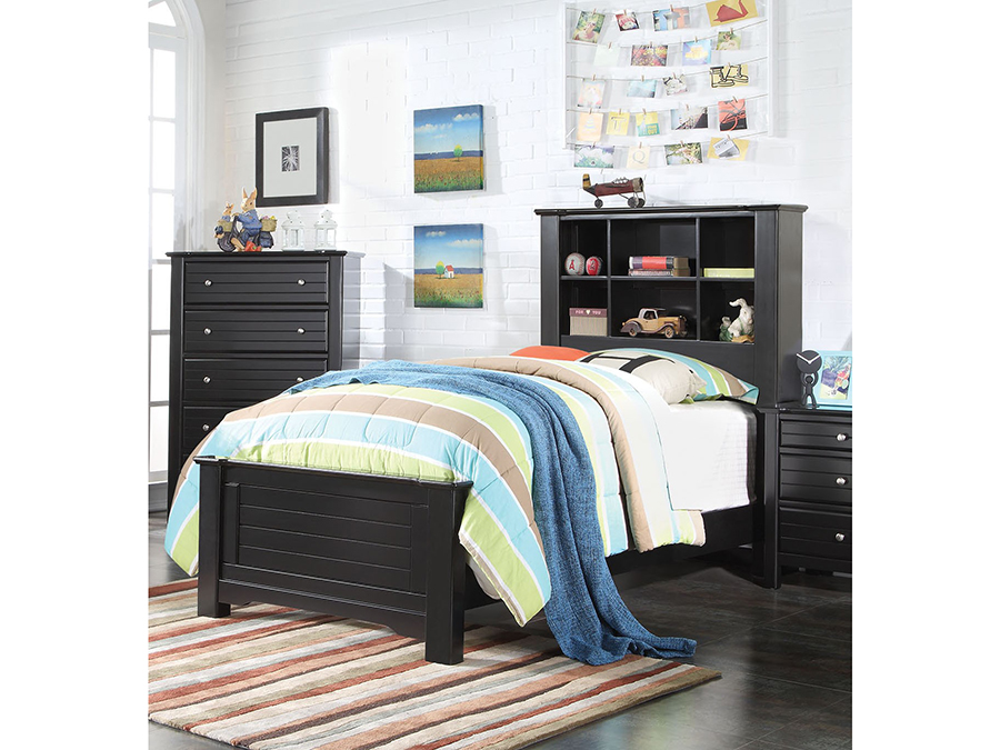 Mallowsea Black Bookcase Headboard Twin Bed Shop For Affordable