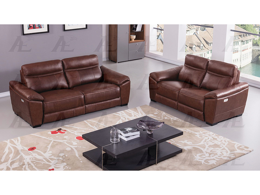 Full Italian Leather Recliner Sofa Set, Leather Recliner Couch Sets