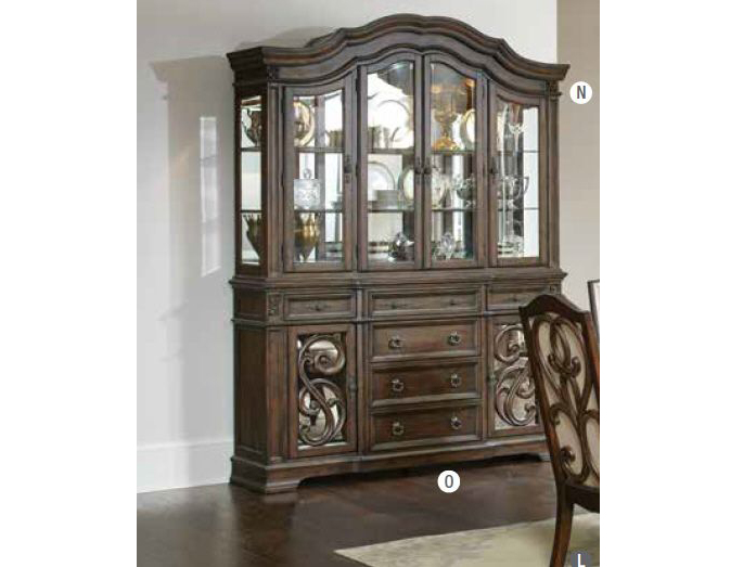 Antique Java Cream Fabric China Cabinet Shop For Affordable Home
