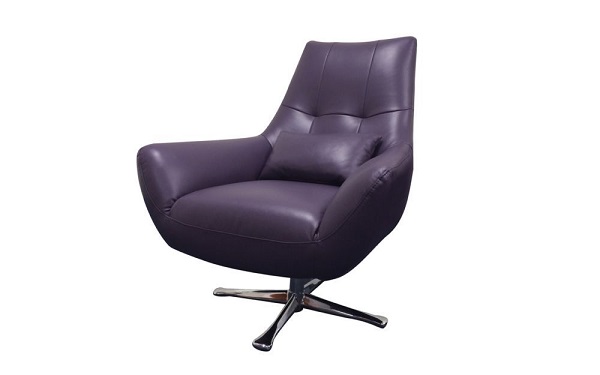 Purple Chaise New Faux Leather Lounge, Purple Leather Chair