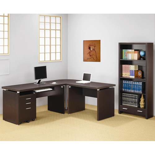 Cappuccino L Shaped Computer Desk Shop For Affordable Home