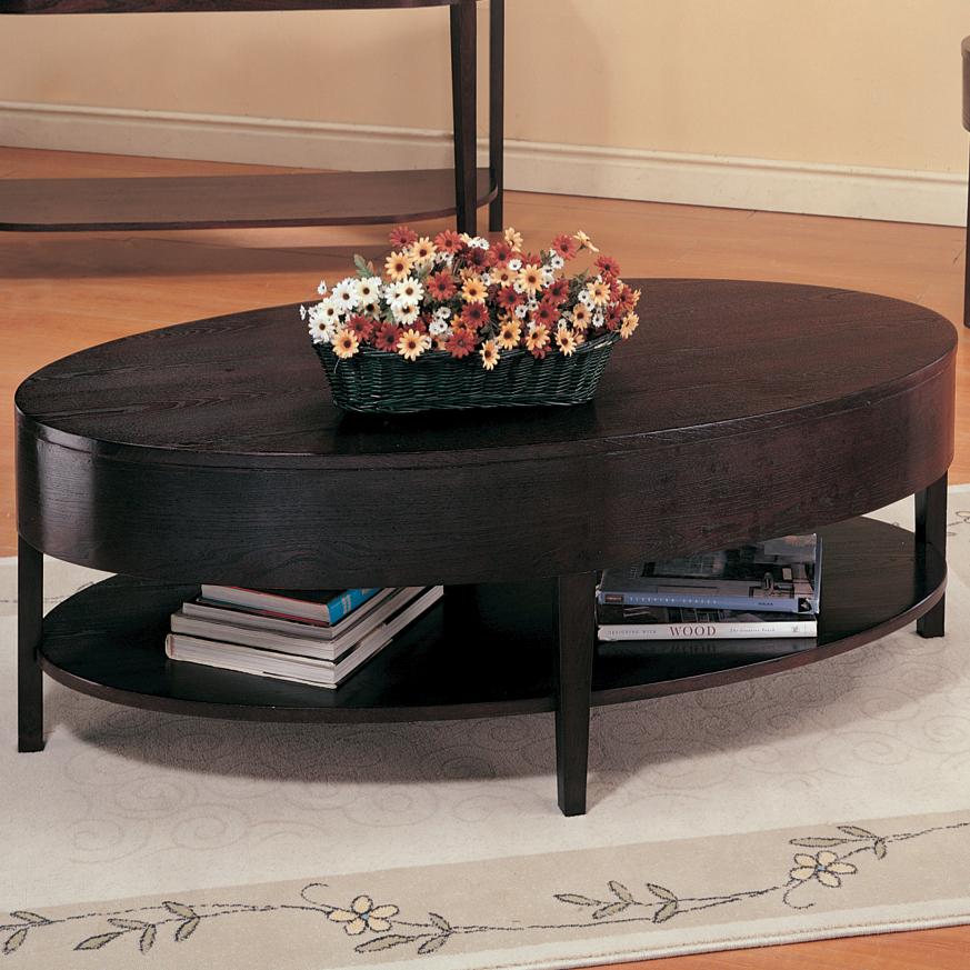 Gough Oval Coffee Table with Bottom Shelf in Cappuccino - Shop for  Affordable Home Furniture, Decor, Outdoors and more