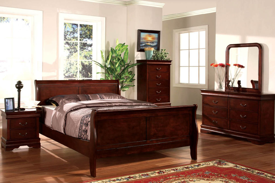 Louis Philippe Bedroom Set With Sleigh Headboard Southern