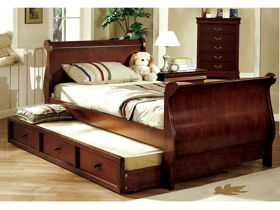 Louis Philippe Jr Twin Bed For, Twin Sleigh Bed With Storage Drawers