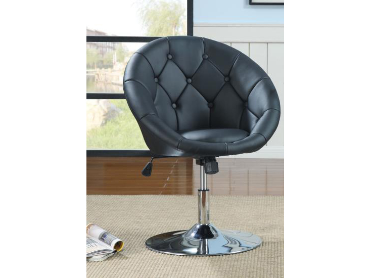 Black Leatherette Swivel Accent Chair - Shop for Affordable Home