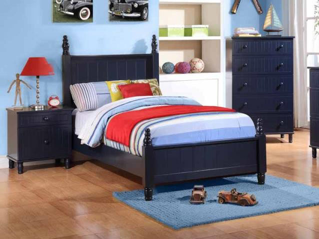 Twin Panel Bed In Navy Blue For, Blue Twin Bed Frame