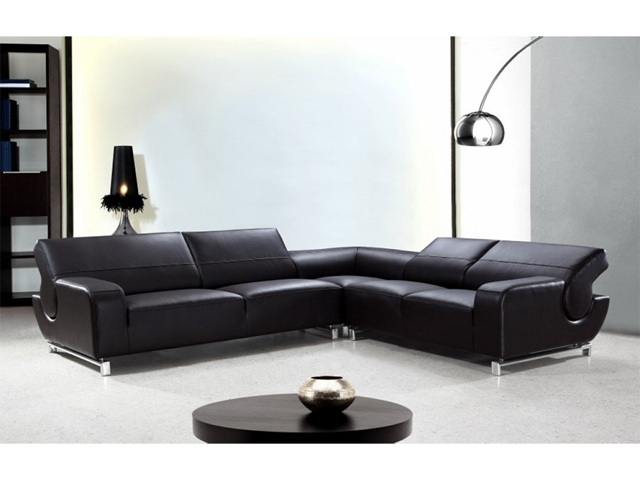 Black Leather Sectional Sofa For, Black Leather Sectional Decorating Ideas