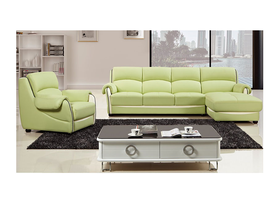 Faux Leather Sectional Sofa, Vegan Leather Couch With Chaise