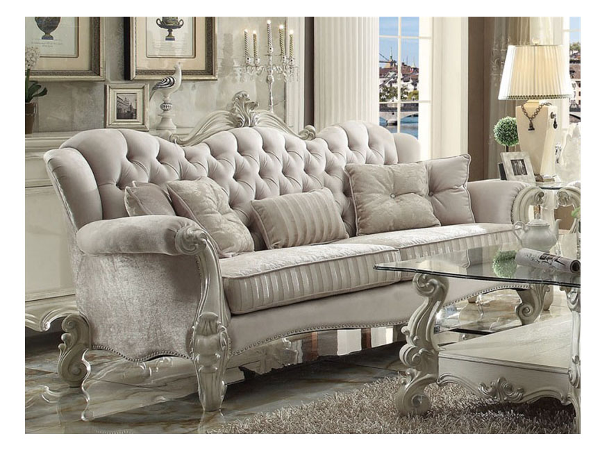 Versailles Ivory Velvet Sofa For Affordable Home Furniture Decor Outdoorore - Affordable Home Decor Sites Canada