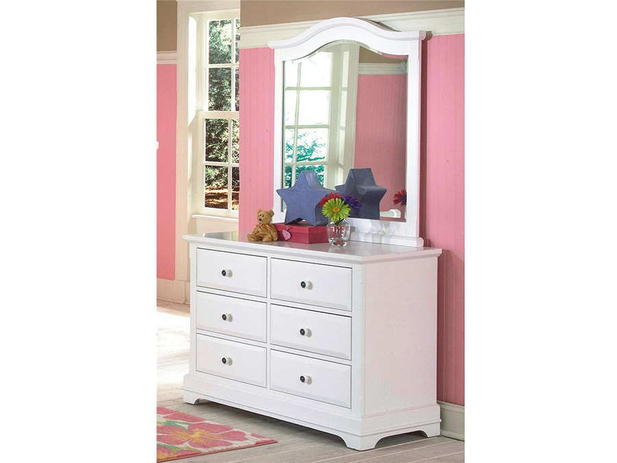 Bayfront 6 Drawer Youth Dresser In, Youth White Dresser With Mirror