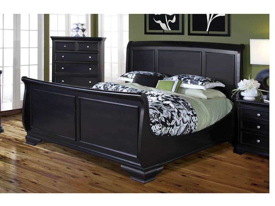 Maryhill Queen Sleigh Bed For, Black Sleigh Bed Frame Queen