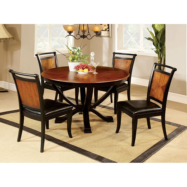 Salida Acacia Black 48 Round Dining, 48 Round Pedestal Table And Chairs