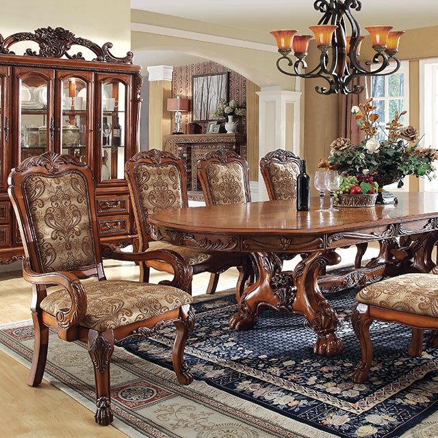 Medieve Antique Oak Dining Table Set, Traditional Oak Dining Table And Chairs