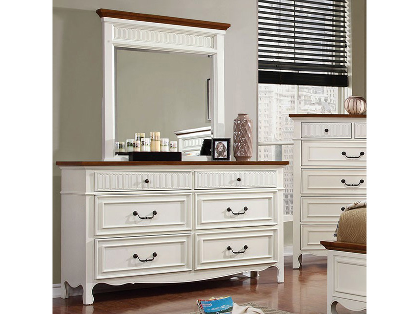 Gaurg Contemporary White Oak, White Cottage Style Dresser