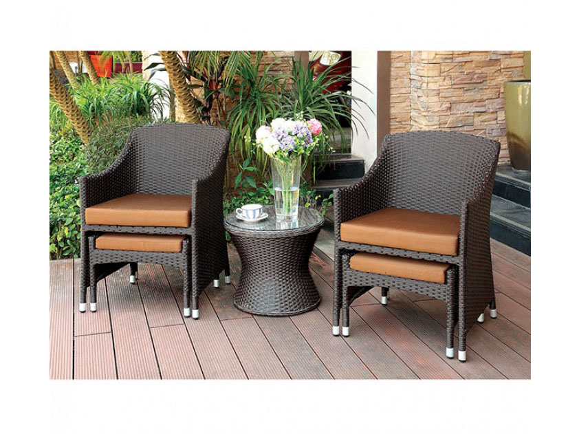 Patio Chair With Nesting Ottoman Off 54, Outdoor Patio Chair With Nesting Ottoman