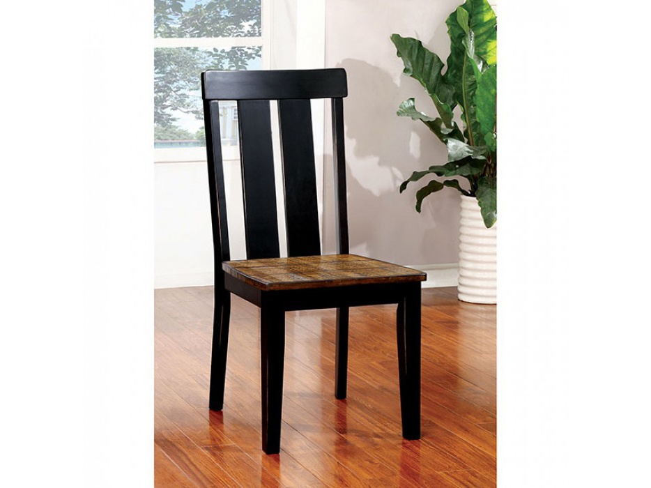 furniture of america alana oak black kitchen table