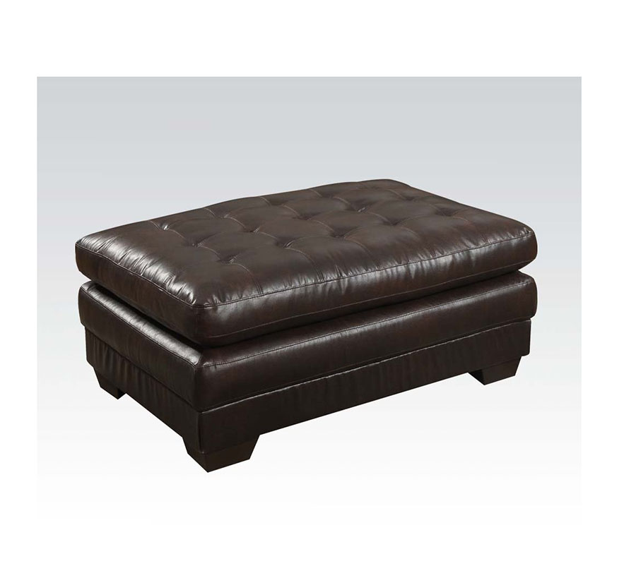 2pcs Nigel Dark Brown Leather Sectional, Nigel Leather Reclining Sofa