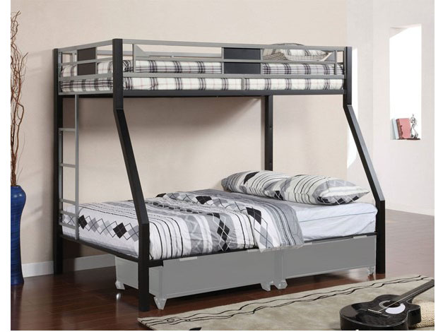 Clifton Contemporary Twin Over Full, Modern Twin Over Full Bunk Beds