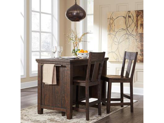 Trudell Counter Table W Storage Dining, Trudell Dining Room Server Cabinet