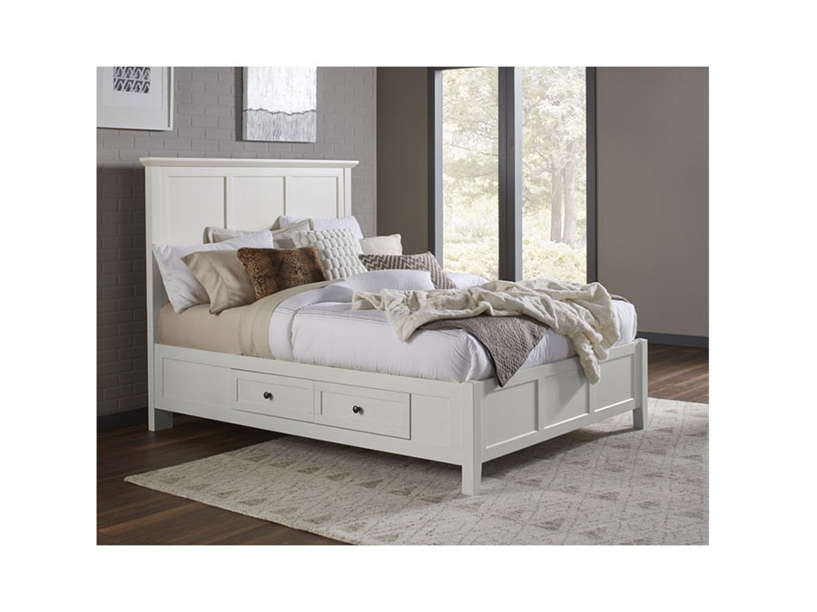Paragon White Cal King Storage Bed, White Cal King Bed