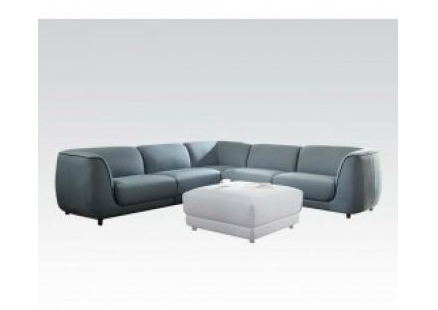 Adina Light Blue Sectional Sofa, Light Blue Sectional Sofa Sleeper