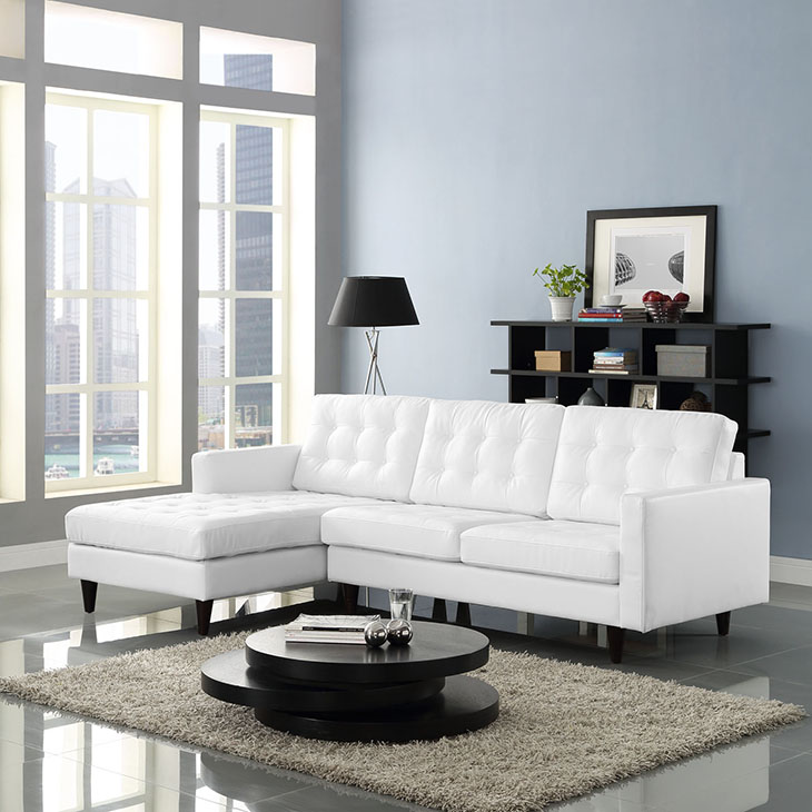 Left Facing Leather Sectional Sofa, Modway Empress Leather Sofa