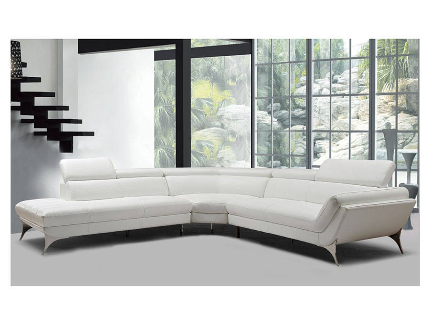 White Leather Sectional Sofa For, Modern Leather Sectional Canada