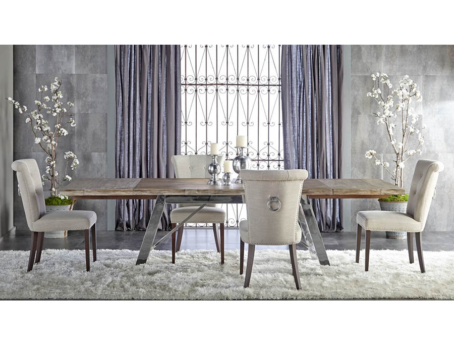 Grayson Extension Dining Set W Luxe, Grayson Dining Chairs