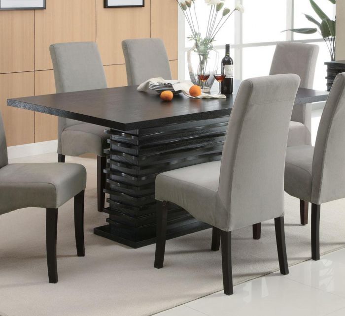 Black Rectangular Dining Table Grey, Black Rectangle Kitchen Table And Chairs