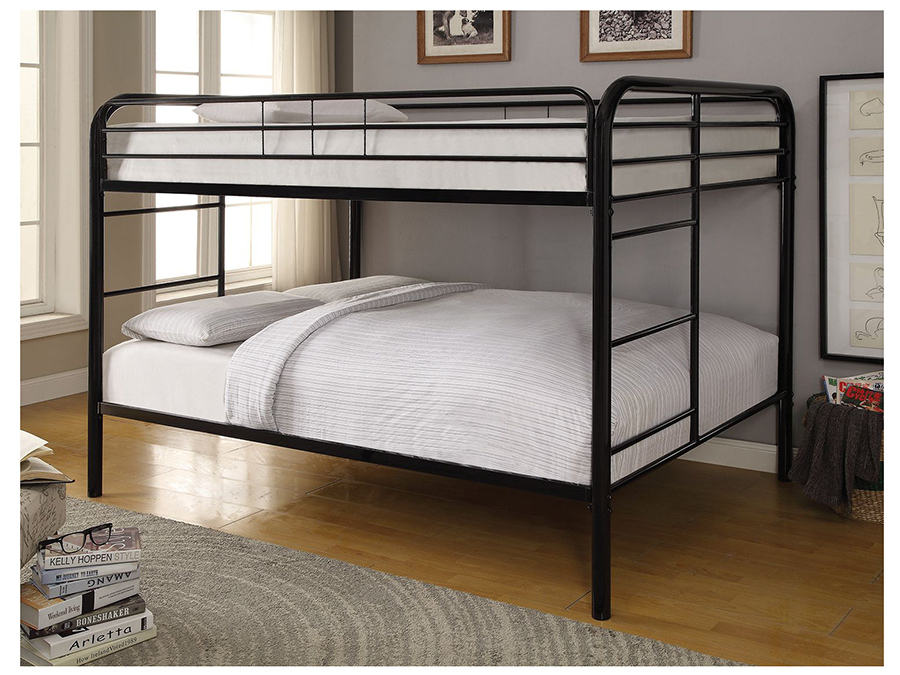 Metal Beds Full Bunk Bed In Black, Metal Bunk Beds Canada