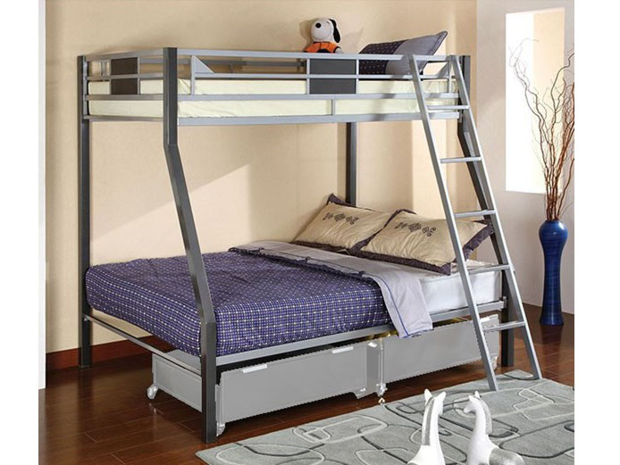 Metal Twin Over Full Bunk Bed With, Best Bunk Beds Twin Over Full With Trundle