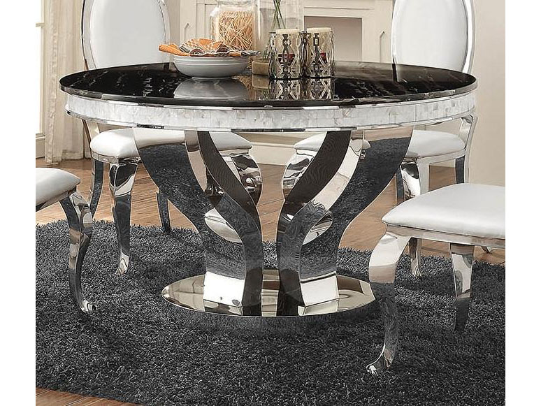 Faux Marble Top Round Dining Table In, Marble Top Round Dining Table