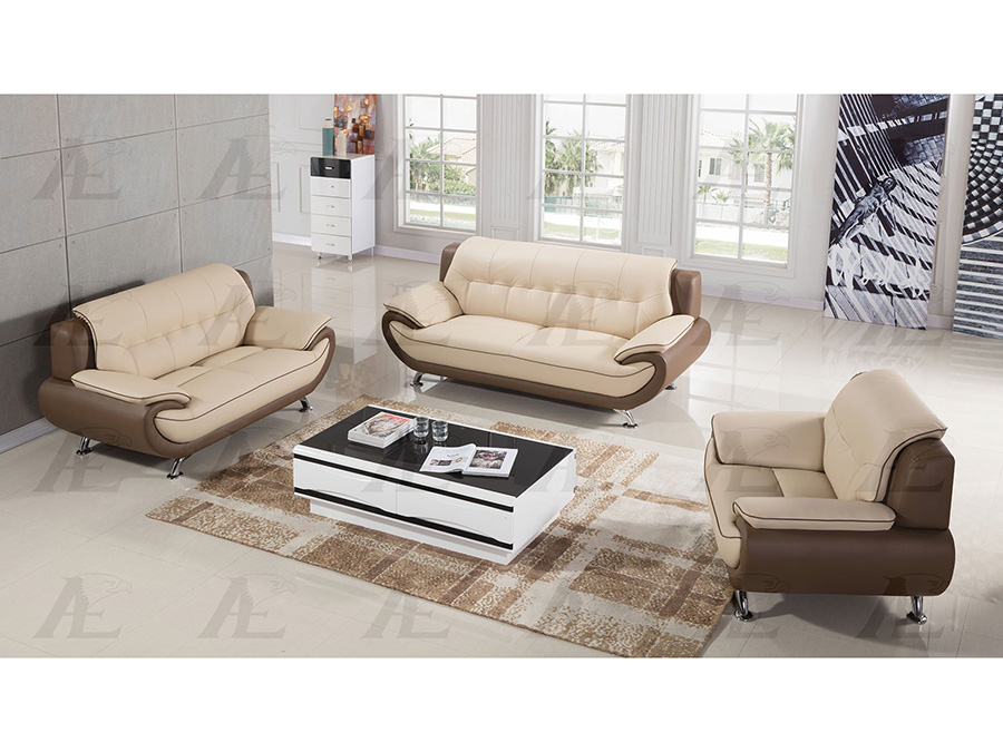 Taupe Genuine Leather Sofa Set, Authentic Leather Sofa Set