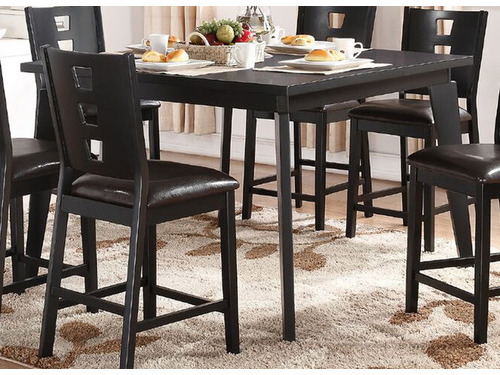 Square Wood Top Counter Height Dining, Black Bar Height Dining Chairs