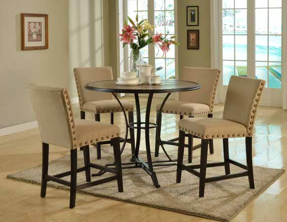 Counter Height Round Dining Set, High Round Dining Table