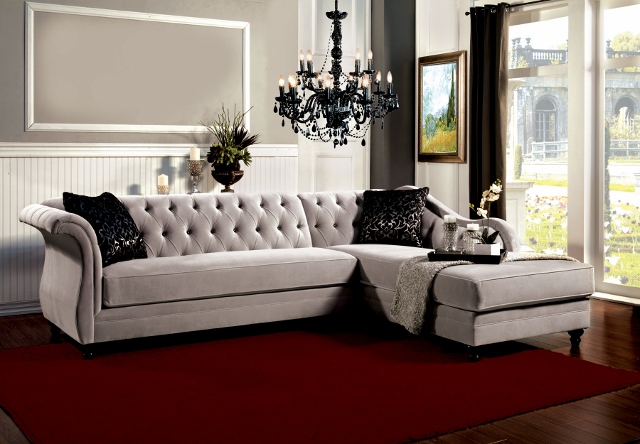 Rotterdam Traditional Gray Premium, Traditional Sectional Sofas Comfort And Stylish